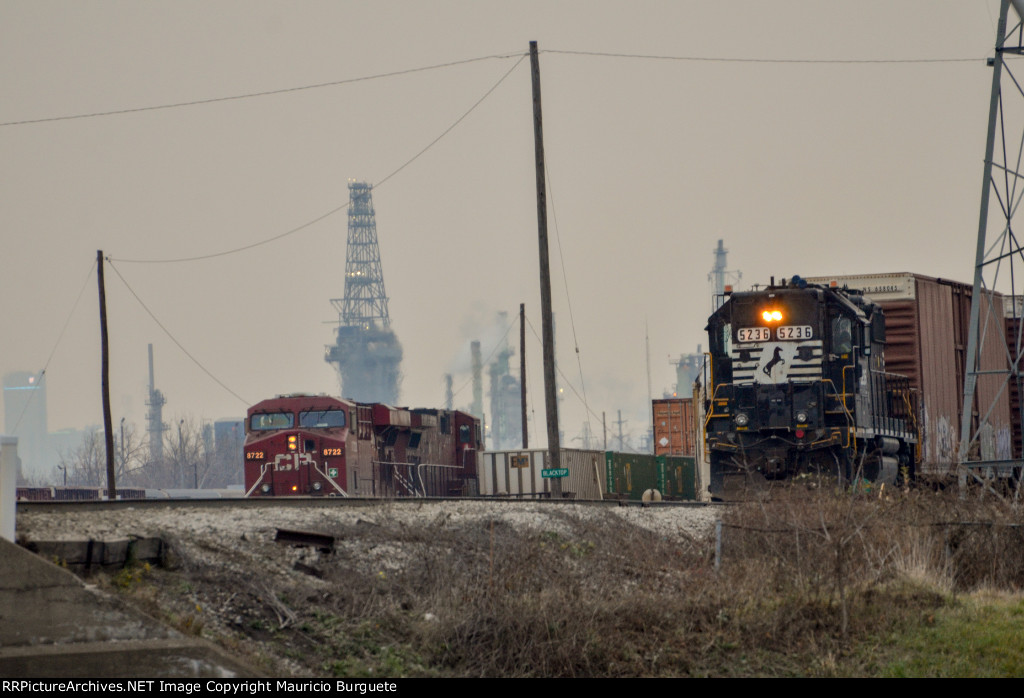 CP & NS Locomotives in the yard